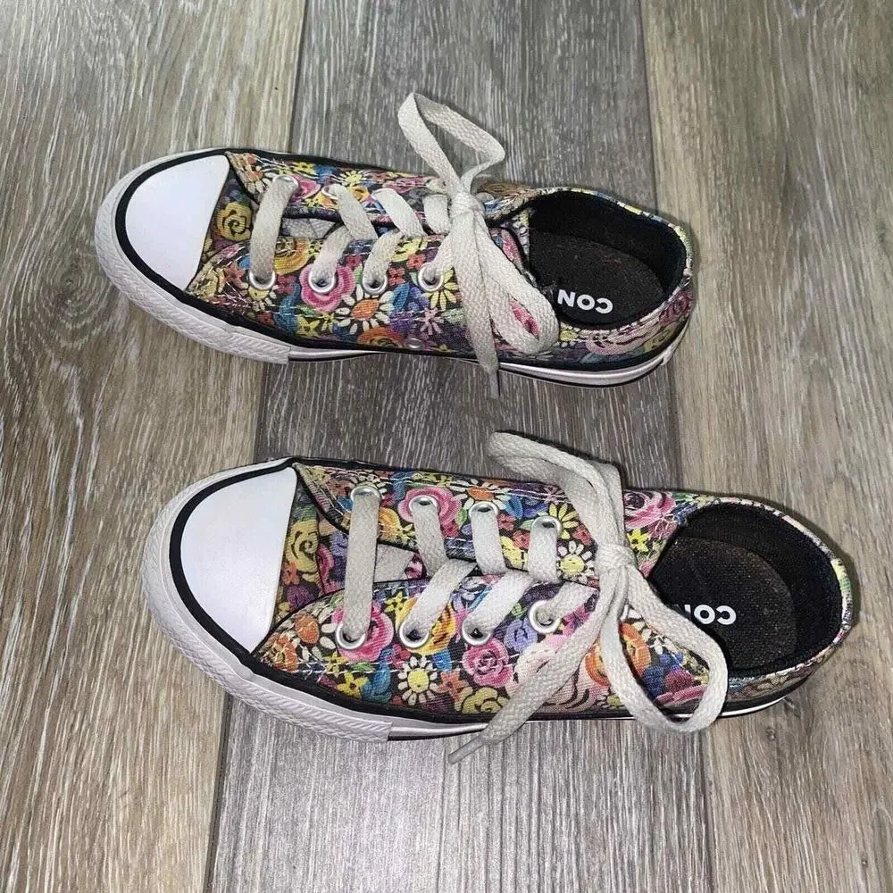 Converse CT All Star 371302F Floral Casual Sneaker Shoes Kids Youth US Size 12